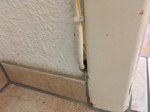 fiber cable next to existing cable