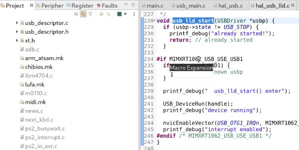 Compilation Database in effect: files greyed out and macros expanded Compilation Database in effect: files greyed out and macros expanded
