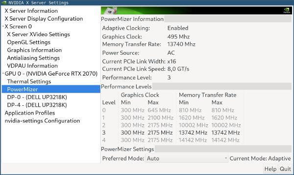 nVidia PowerMizer nVidia PowerMizer