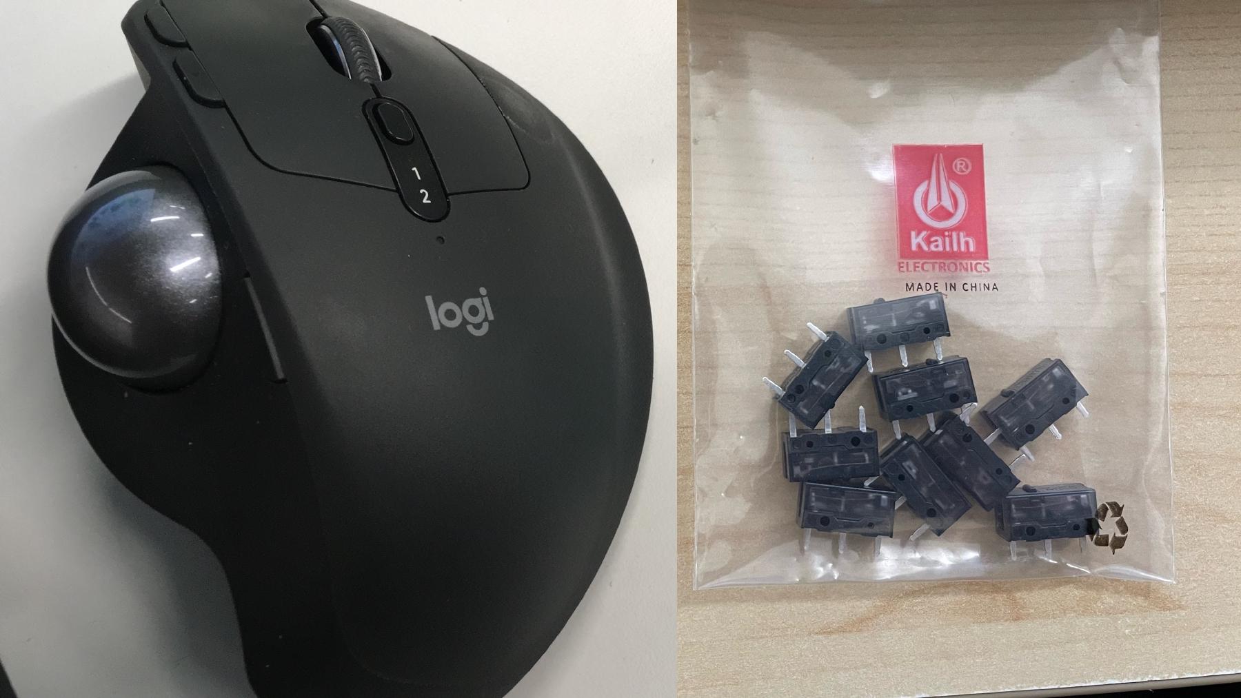 Fixing the Logitech MX Ergo Trackball mouse buttons (2021) Michael
