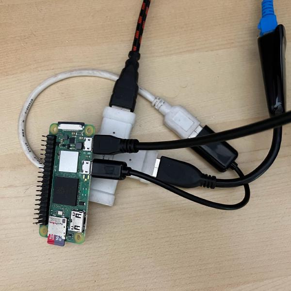 Raspberry Pi Zero 2 W with USB hub, ethernet and serial