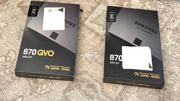 two samsung 870 QVO disks