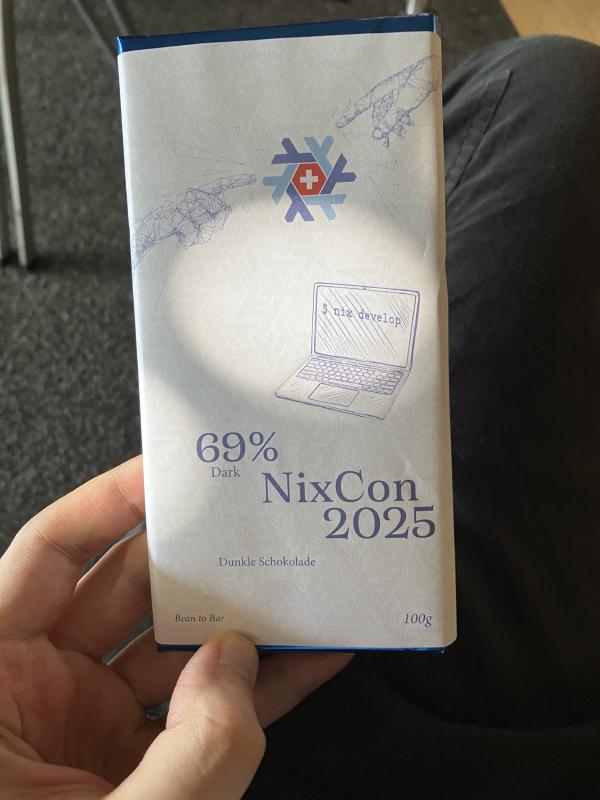 NixCon 2025 Swiss chocolate NixCon 2025 Swiss chocolate